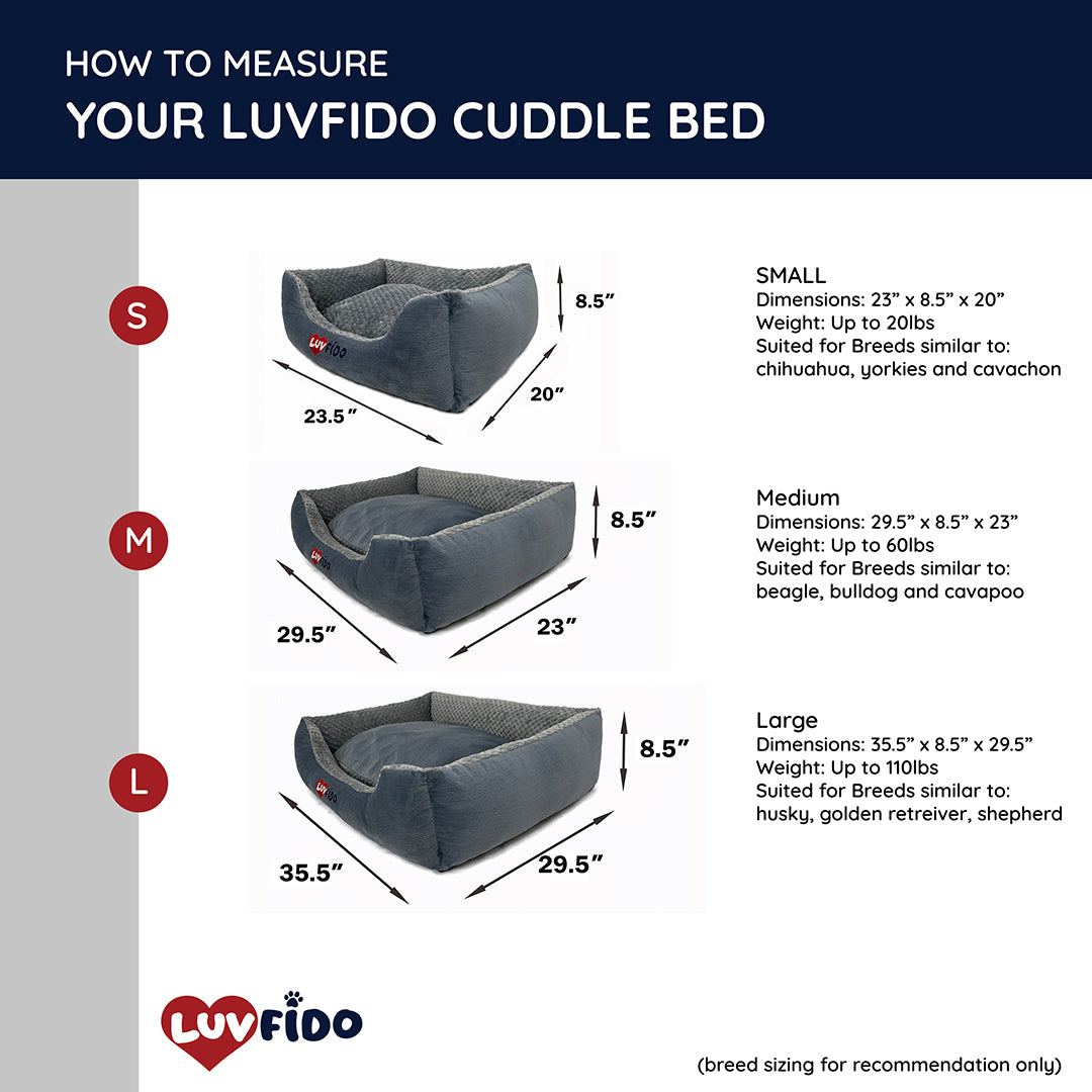 LuvFido Cuddle Bed Grey