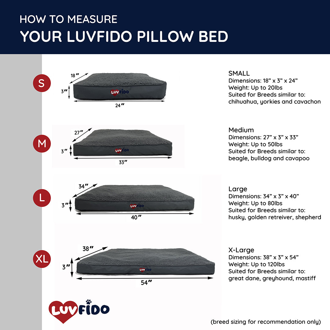 LuvFido Pillow Bed Grey